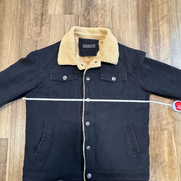 SERREMO Men's Black Sherpa-Lined Jacket, size medium - Picture 7 of 13